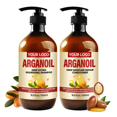 Greenlem Natural Vegan Herbal Argan Oil Shampoo Conditioner Liquid Refreshing Anti-Frizz Hair  Unisex Concentrated Formula