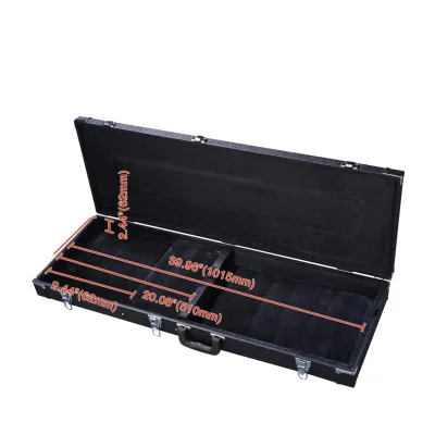 Deluxe Electric Guitar Hard Case Rectangular Wood Hardshell Case with Plush Lining for ST TL Style Guitars Wholesale