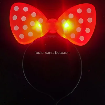 Led Light up Bow Knot Headband Glow Hairbands LED Headband for Xmas Party Event Supplies Party Favors