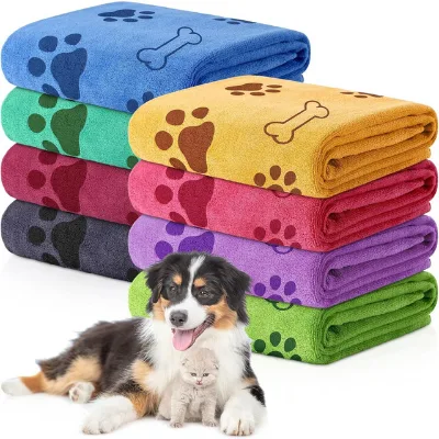 Microfiber Drying Pet Bath Towels Dog Absorbent Towel Quick Drying Puppy Bathing Supplies Dog Grooming Towels