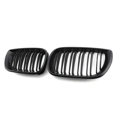 Front Grill Double Line Matt Black Kindly Front Bumper Grille for Bmw 3 Series E46 2002 2003 2004