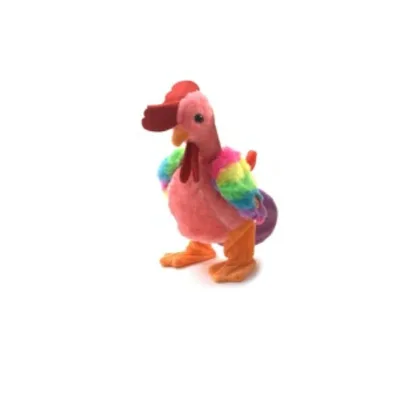 Easter Electric Chick Squawking Musical Walking Singing Waving Electronic Plush Toy Chick Stuffed Animal Rooster for Kids