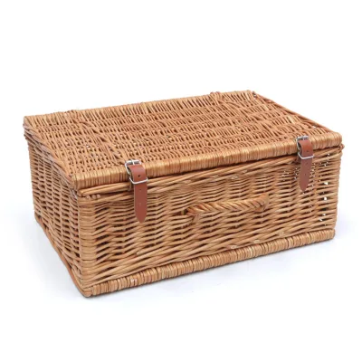 YULINJIAFU Empty Christmas with Lining Wicker Hamper Basket