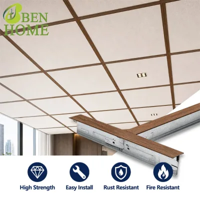 T-Grid Galvanized Steel Painted Ceiling Grid Deformation-Resistant Supporting Frame 5+ Year Warranty Modern Ceiling