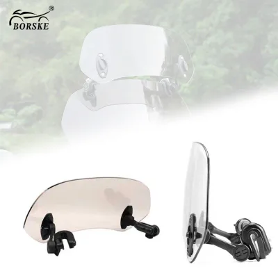 Universal Multicolor PC Motorcycle Windshield Extension Gray Clear Scooter Windscreen