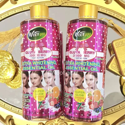 Natural Skincare Gluta Berry Whitening Oil Boost Collagen Super Glow Face Body Arbutin Vitamin C Brightening Orange Anti-Aging