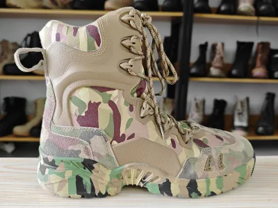 Camo Boots Ankle Tactical Boots Black Training Shoes High Top Anti slip Breathable Camouflage Boots