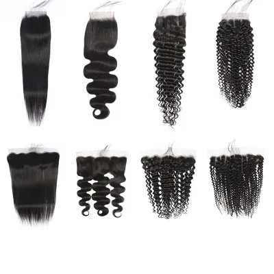 MaxHair Wholesale 100% Human Hair Lace Closure Hair Bundles With Frontal Closure