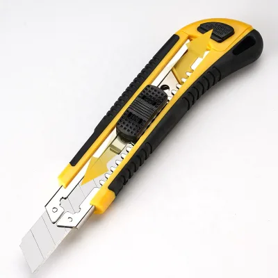 18mm Retractable Utility Knife with 3 Razor-Sharp Blades PVC Handle for Office and Home Use OEM Customizable