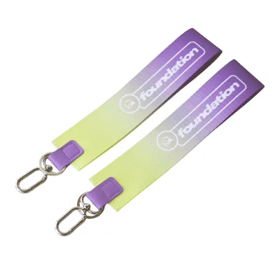Wholesale Nylon Keychain Lanyard Custom Logo Waist Bag Charms Portable Fashion Design