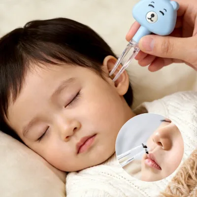 LED Light Curved Baby Ear Spoon Set Soft Tip Ear Cleaner Toddler Ear Care Kit for Infant Ear Cleaning