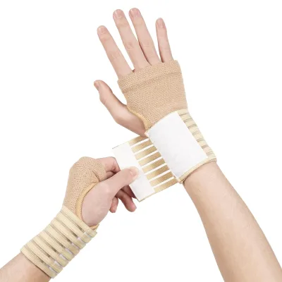 LOW MOQ Breathable Elastic 2PACK Wrist Support with Adjustable Strap Compression Wrist Strap Relieves Wrist Pain Sports Use