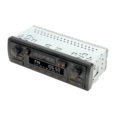 Classic Car Stereo 1 DIN Vintage Radio MP3 Player USB Type-C AUX-in FM Radio Receiver for Universal Classic Vehicles