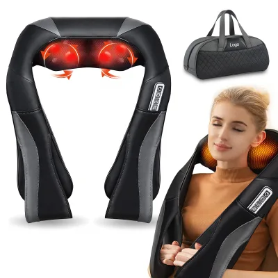 Huangtai HT-SN028 Double-headed Smart Mini Massager with Shiatsu Kneading Heating for Shoulder Neck Lumbar Back Traction