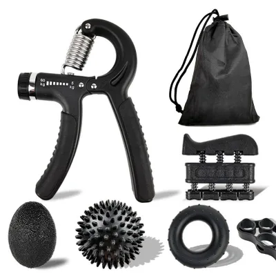 Workout Kit With Resistance Finger Stretcher Grip Ring & Ball Hand Grip Kit 6pcs Hand Gripper Sets