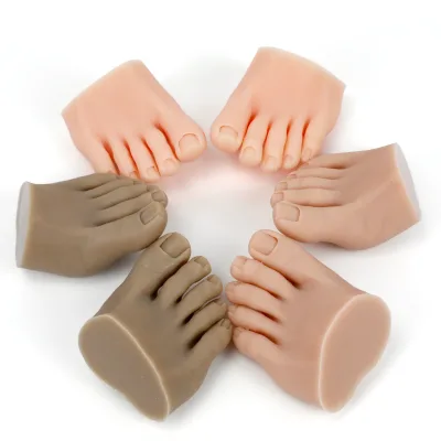 High Quality 3D Tattoo Practice Model Makeup Silicone Foot Model Supply for Tattoo Beginners Foot Model Display
