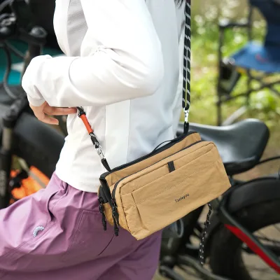 2026 Nylon Zipper Small Lightweight Outdoor Sports Water Bottle & Phone Crossbody Shoulder Bag Polyester Lining Pocket for Women