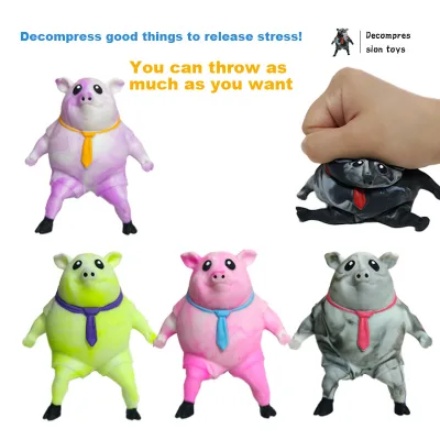Powdery Flower Pig Vent Extractor Knead Music Deformation Doll Lala Decompression Knead Happy StressRelieving Pig Toy