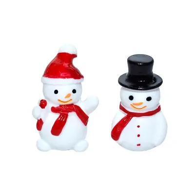 New Cute Christmas snowman resin crafts Miniature Decor Figure Christmas Decor Ornament