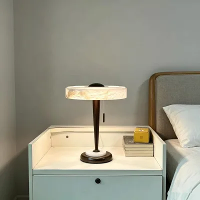 Natural Alabaster Table Lamp, Designer Showroom Lighting Fixtures, Modern and Luxurious Living Room, Bedroom, Bedside Lamp