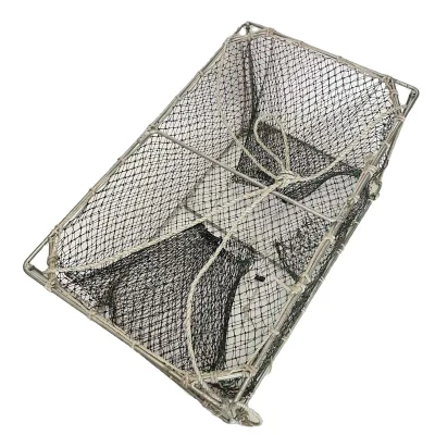 Hot Dipped Galvanized Steel Rectangle Foldable Crab Traps for Crabing Saltwater