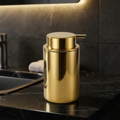 Plating Gold Hand Soap Dispenser Ceramic Luxurious Lotion Pump Bottle
