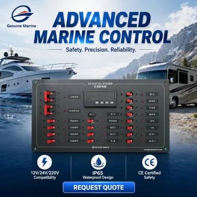 Wholesale Waterproof Aluminium Rocker Switch Panel 12V/24V Marine Power Distribution Board