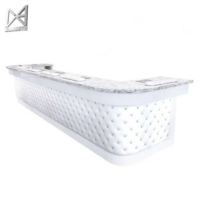 Customized curved nail bar table with ventilation for beauty salon CB-M750C