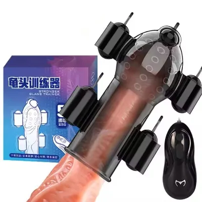 Penis Trainer Vibrating Penis Sleeve Ring Enhancement Delayed Ejaculation Vibrator Male Masturbation Sex Toys for Men