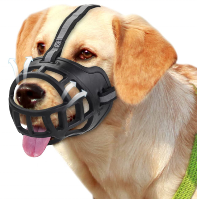 6 Sizes Anti-Biting Dog Basket Muzzle Humane Breathable Basket Muzzles to Prevent Barking Adjustable Dog Muzzle