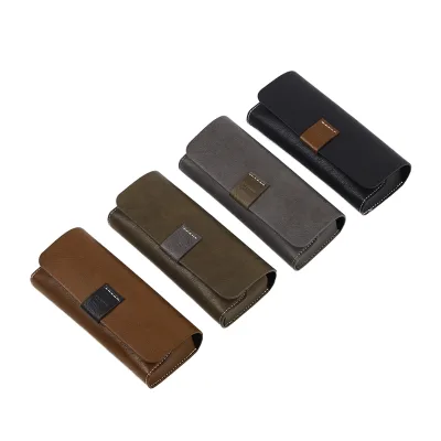 Customizable Retro Classic PU Leather Eyeglasses Case Portable Eco-Friendly Soft Bag Optical Glasses Box Factory