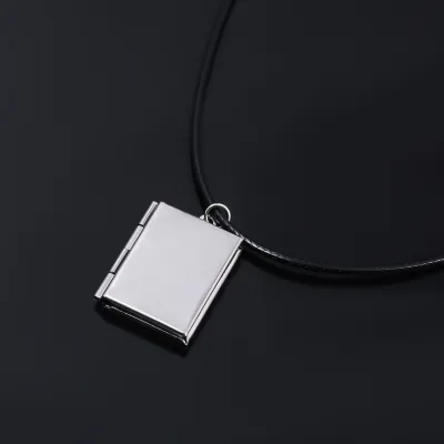 Wholesale Openable Book Shape Pendant | Keepsake Locket Necklace for Couples, Customizable DIY Photo Gift for Memory Jewelry