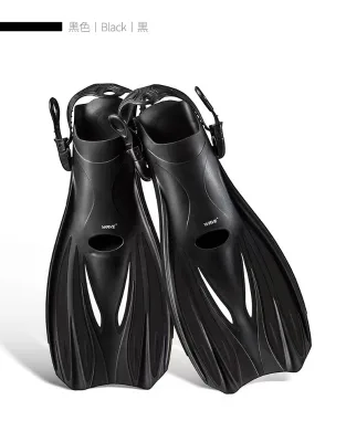 Snorkeling Gear Adult Adjustable Rubber Open Heels scuba Diving Fins