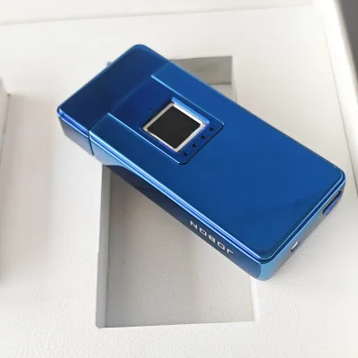 High-end Real Fingerprint Rechargeable Lighter Windproof Arc Creative Gift Men's Electronic Cigarette Lighter