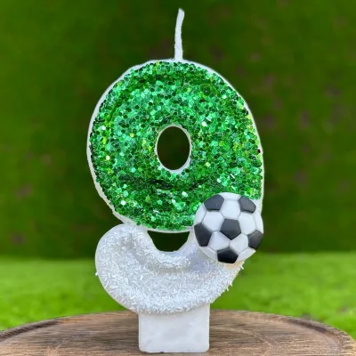 Birthday Soccer Number Candle for Birthday Wedding Anniversary
