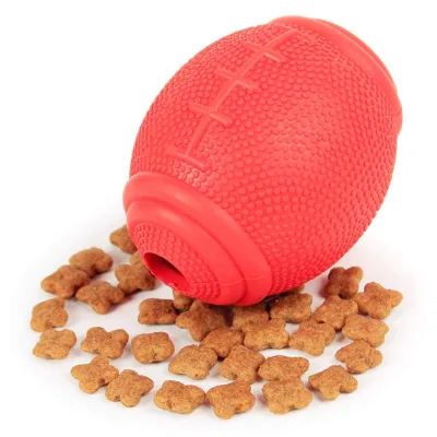 8cm Iq treat interactive pet food inlaid leaking elastic cleaning teeth snack ball dog food ball