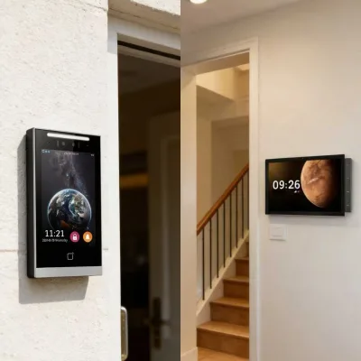 Hiwink 10'' Video Intercom Set | Outdoor Station & Smart Control Panel with Facial Unlock, Tuya Alexa Compatible, Zigbee Gateway