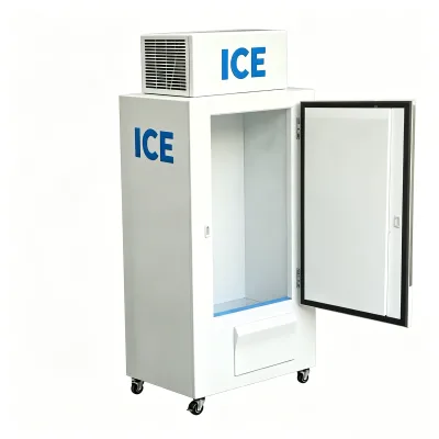 L-Single Door Ice Storage Freezer Commercial Ice Box Freezer for Keeping Bagged Ice Fresh Long Time