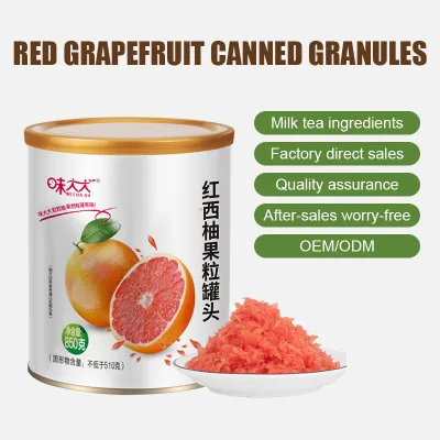 Pink Grapefruit Segments in Syrup Canned Red Grapefruit Pulp Bubble Tea Toppings for Beverage Dessert Wholesale