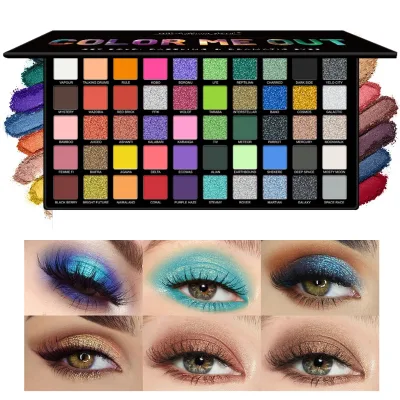 Matte Finish Fine Flash Powder Eyeshadow Wholesale Cruelty Free Large Eye Shadow Pallet Shimmer Eyeshadow