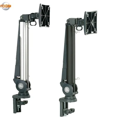 PC Monitor Arm Bracket (Desk Clamp Mount) with Spring in Main Arm-Silver/Black Brand New in Stock