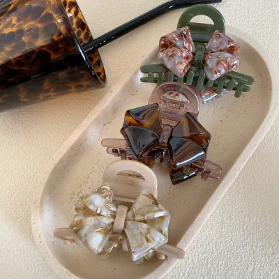 Factory Women's Acetate Bow Hair Claw Clip Medium Size Thickened Quality for Gift
