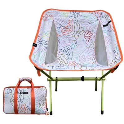 Two Person Folding Camping Chairs with Matching Side Table Compact Design for Outdoor Travel Fishing Backpacking