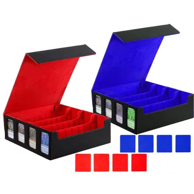 Card Storage Box Trading Cards with 3000+ MTG Deck Box with Graded Card Storage Box Viewing Window Fits for Magic Game