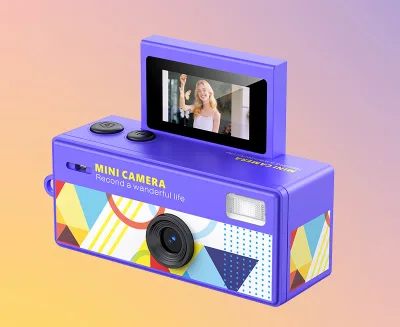 Thumb Keychain Camera 0.96 Inch Retro Mini Action Cameras 1080P Very Small Camcorder Audio Video Recorder Support Memory Card