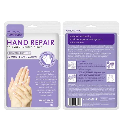 Wholesale Natural Organic Lavender Peeling Hand Mask Gloves Skin Hand Care Moisturizing Exfoliating Repairing Hand Mask