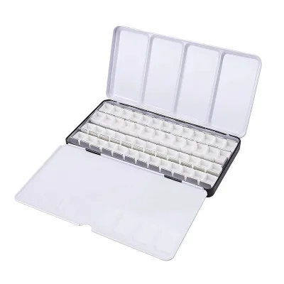 Bview Art Supplies Large Watercolor Palette Box Metal Tin Palette Paint Case With 48 Empty Half Pan