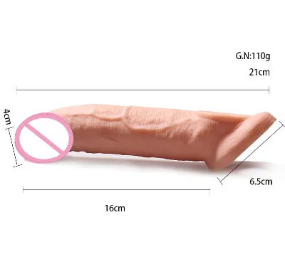 Reusable Condoms Penis Sleeve Delay Ejaculation Soft Silicone Condom Sex Toys for Men Intimate Goods Sex Products