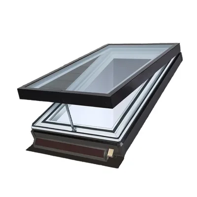 Modern Villa Custom Made Skylight Roof Window Electric Sliding Corrosion Resistant Double Glazed Aluminum Alloy Stainless Steel