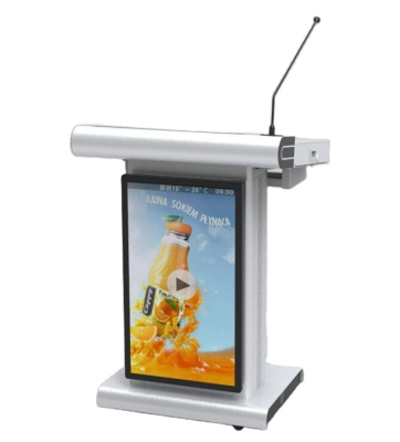 Wholesale Durable Aluminum Digital Lectern with Double Screens for Outdoor Conference School or Hotel Classroom Furniture